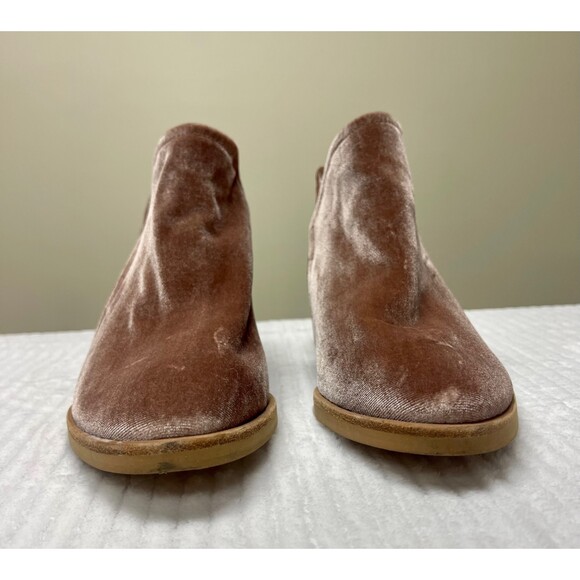 DOLCE VITA Tay Velvet Ankle Booties, Rose, Sz 8.5 - Picture 6 of 9